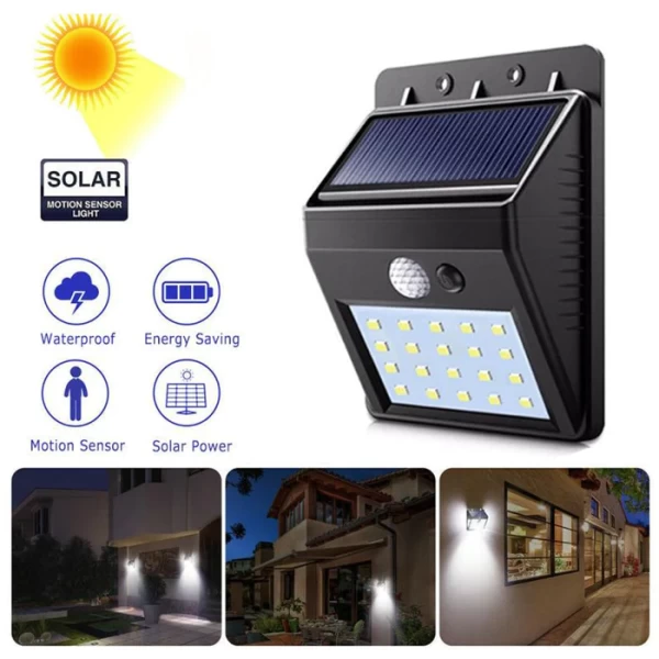 LED Motion Solar Wall Light