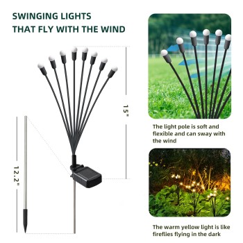 Solar Garden Lights - Firefly Lamp (2pcs set)