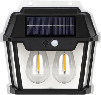 Dual Bulb Solar Wall Light