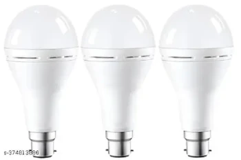 12W Inverter Rechargable LED bulb Pack of 3 (3 Lights)